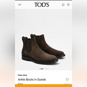 TOD'S
FINAL SALE
Ankle Boots in Suede
Brown men size 6 US 7.5